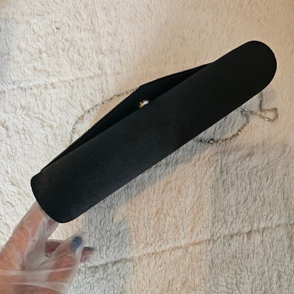 Satin Evening Party Clutch/Crossbody Rhinestones Embellished bag. Events. Party - Picture 12 of 12